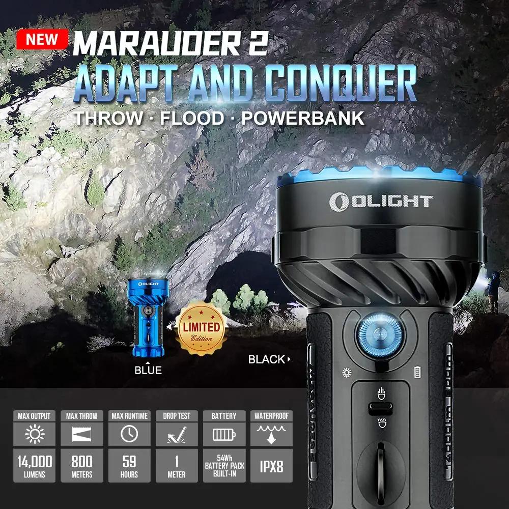 OLIGHT O-X7R 2#-DI VC-DE taskulambid – detailne lähivaade