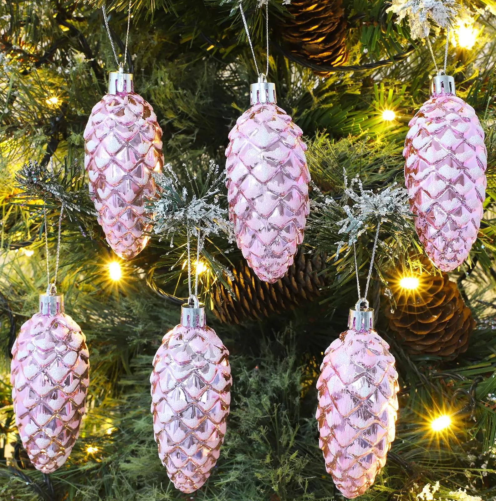 Christmas Concepts pehme roosa jõuluehe komplekt – elegantne 6‑tk – lisavaade