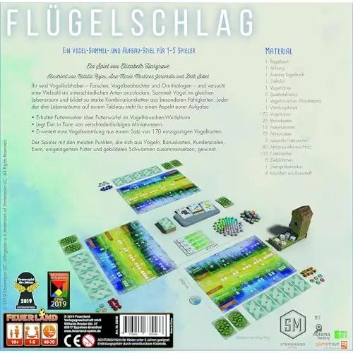 Flugelschlag lauamäng – loov linnukollektsioon pere jaoks – detailne vaade
