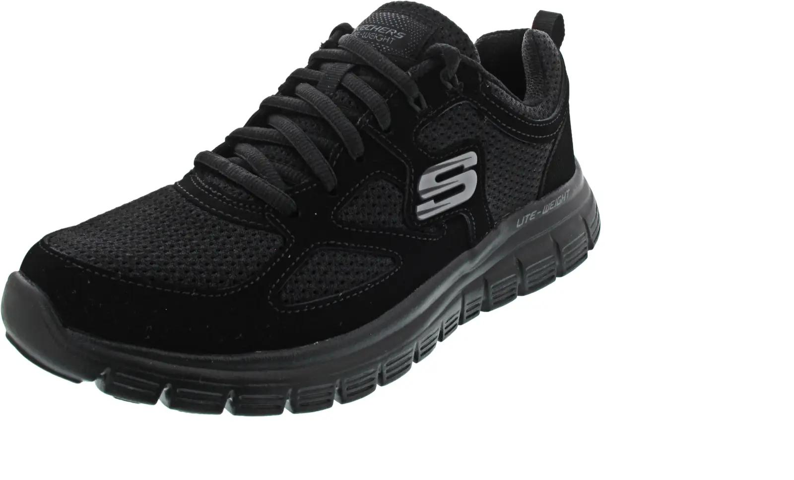 Skechers mugavad spordijalatsid mustast võrgust puhvriheinaga – kasutusnäide