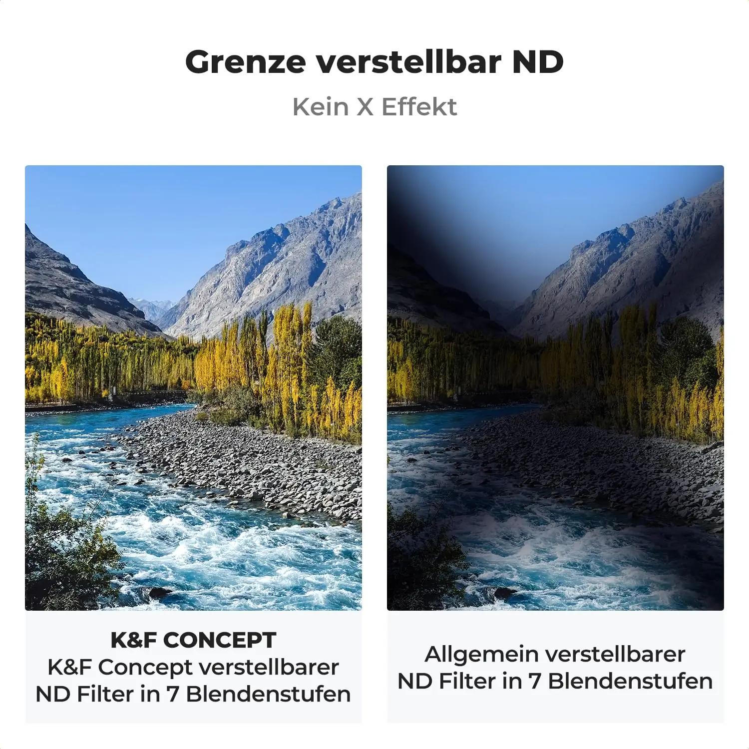 K&F CONCEPT 77 mm ND-filtriga kvaliteetne maastikufoto abivahend – kasutusnäide