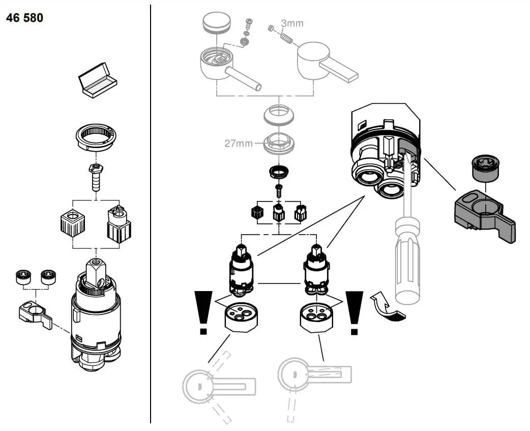 GROHE 46580000 ehitustarbed – detailne lähivaade