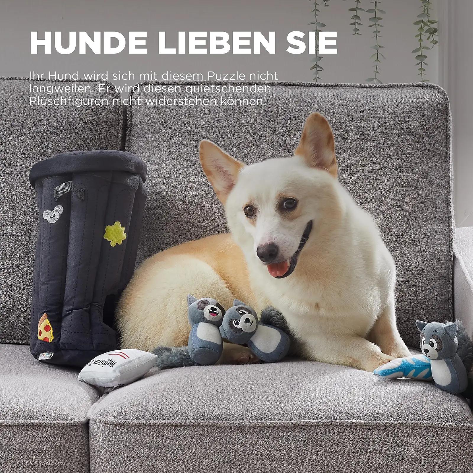 Outward Hound pehme plüüskoer mänguasi — lõbus seesisemäng – detailne vaade