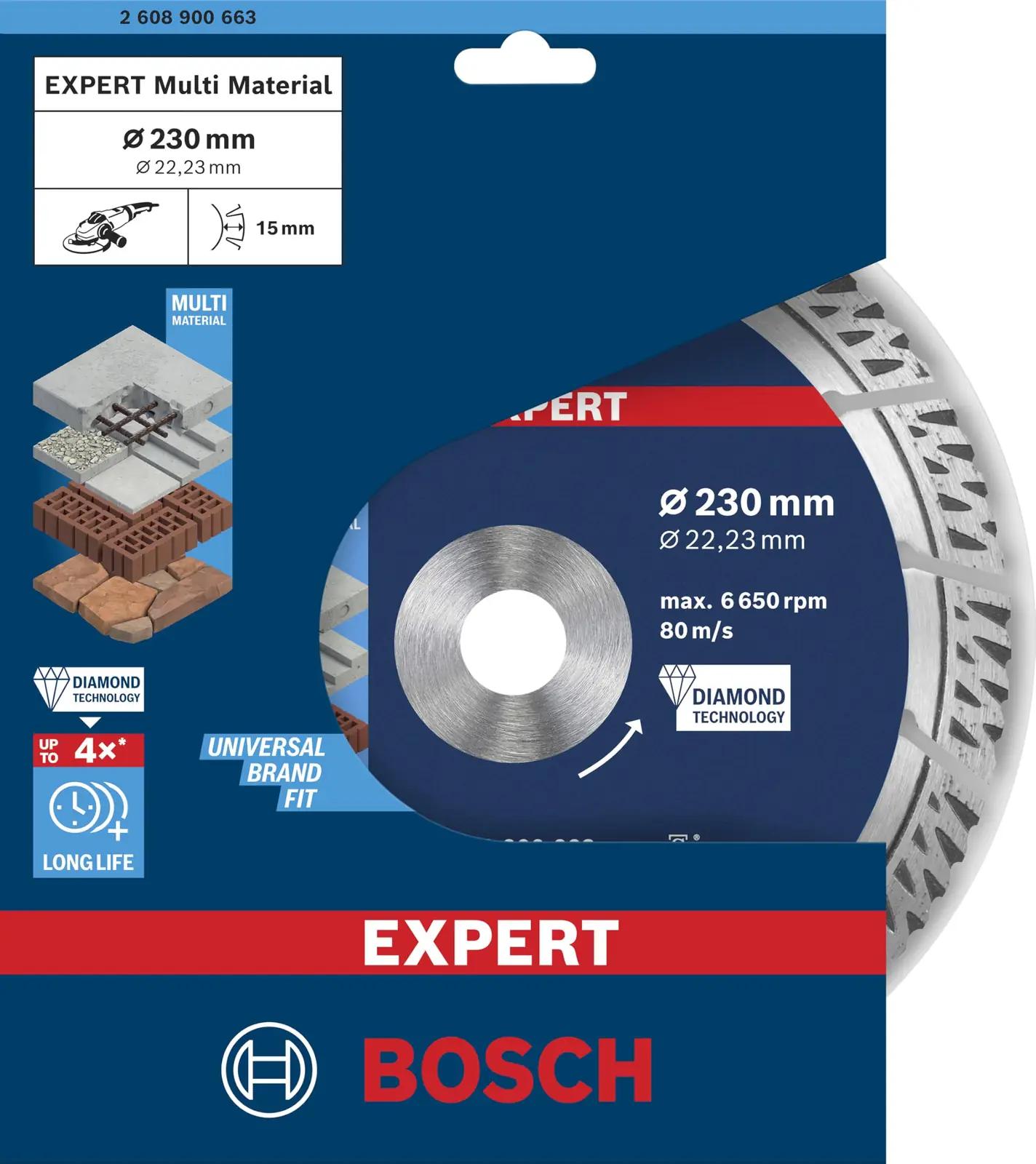 Bosch spetsiaalne diamantlõikeketas Ø230 mm betoonile ja – detailne vaade