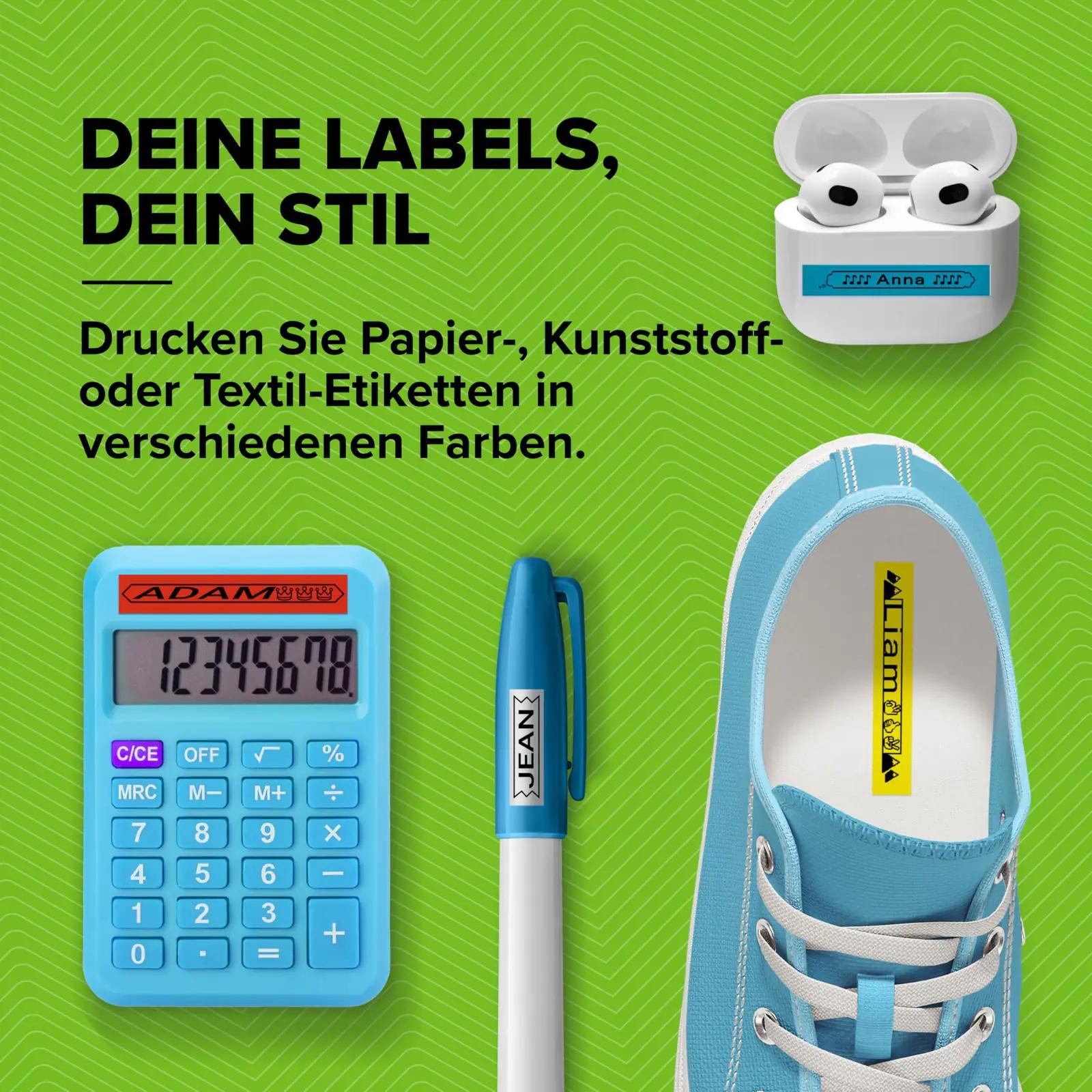 DYMO kompaktne etikettimasin Bluetooth-ühendusega — vastupidav – kasutusnäide