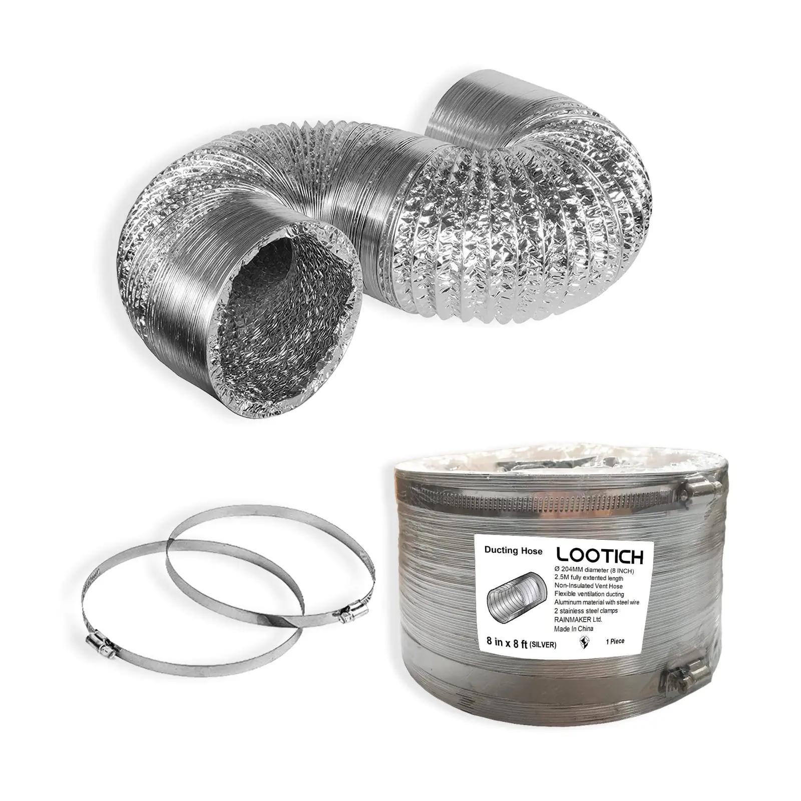 LOOTICH alumiiniumventilatsiooni toru Ø204 mm — painduv ja kerge