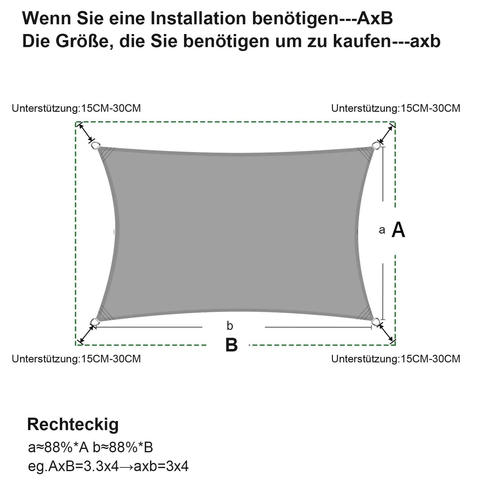 SUNNY GUARD veekindel päikesesirm 3×4 m, sand materiaal – lisavaade