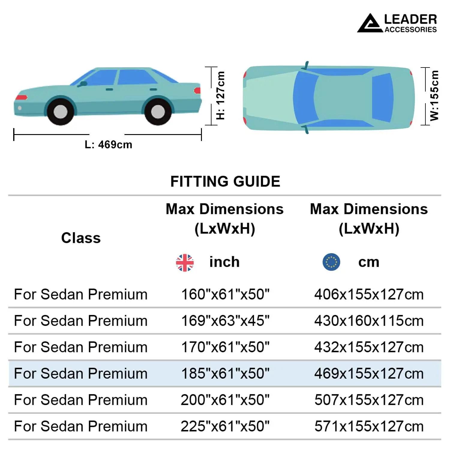 Leader Accessories ilmastikukindel 5-kihiline autokate – lisavaade