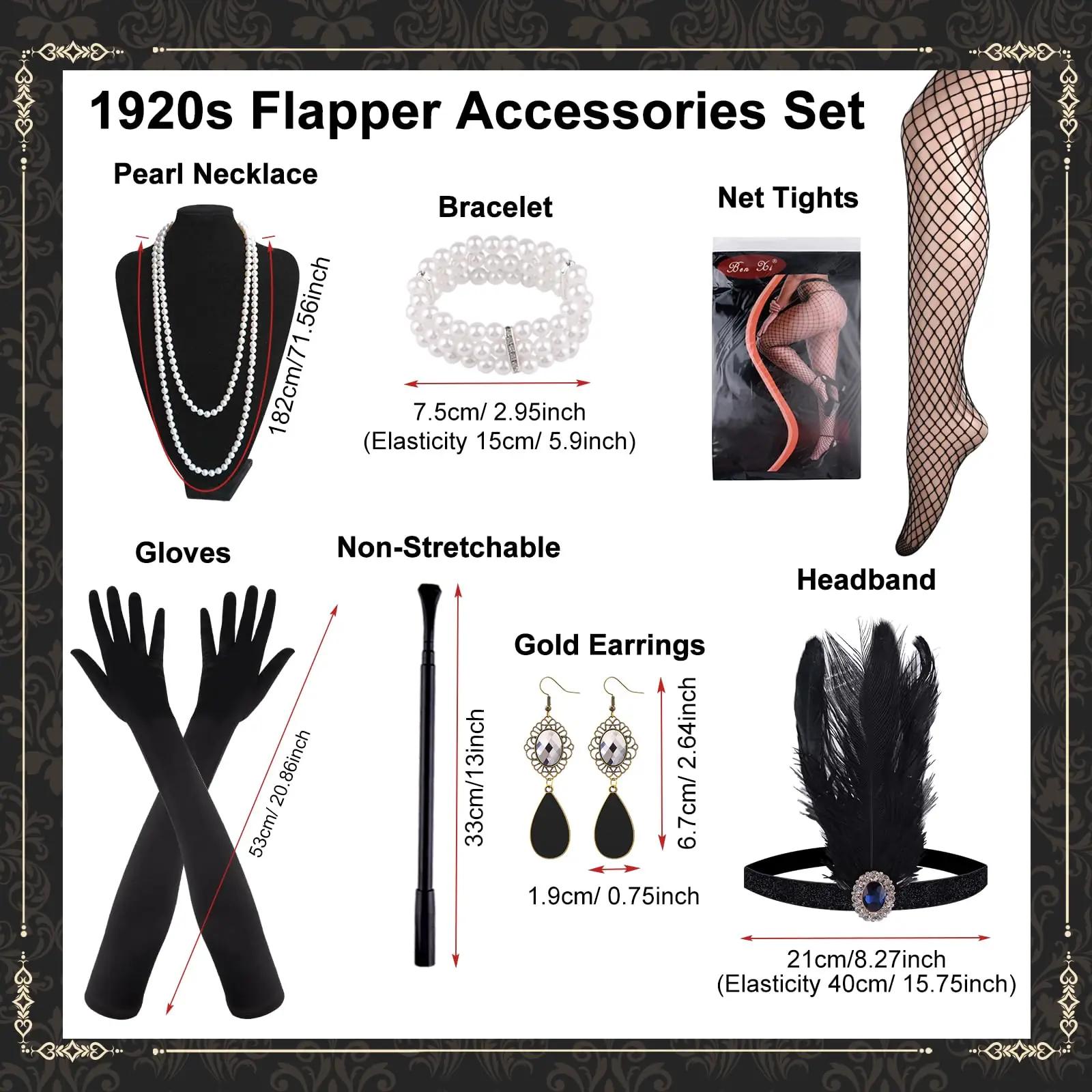 PLULON elegantne 1920. aastate flapper-kleit naistele – lisavaade