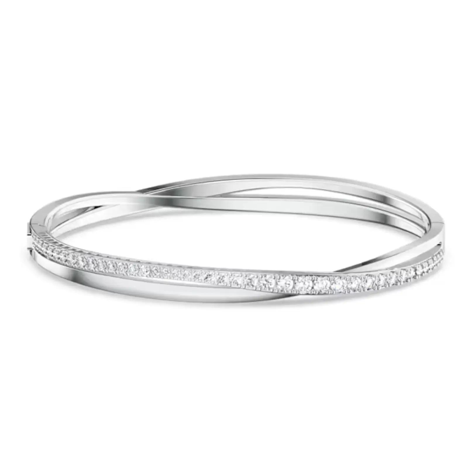 Swarovski hõbedane Hyperbola käevõru — elevandiluule meenutav – lisavaade