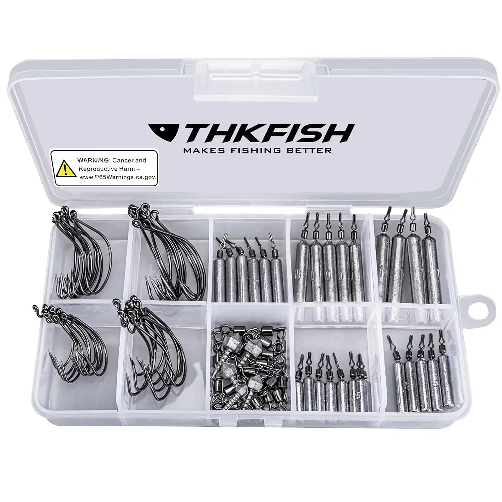 THKFISH komplekt: mitmekülgsed lead ja haagid drop-shot – pilt 7