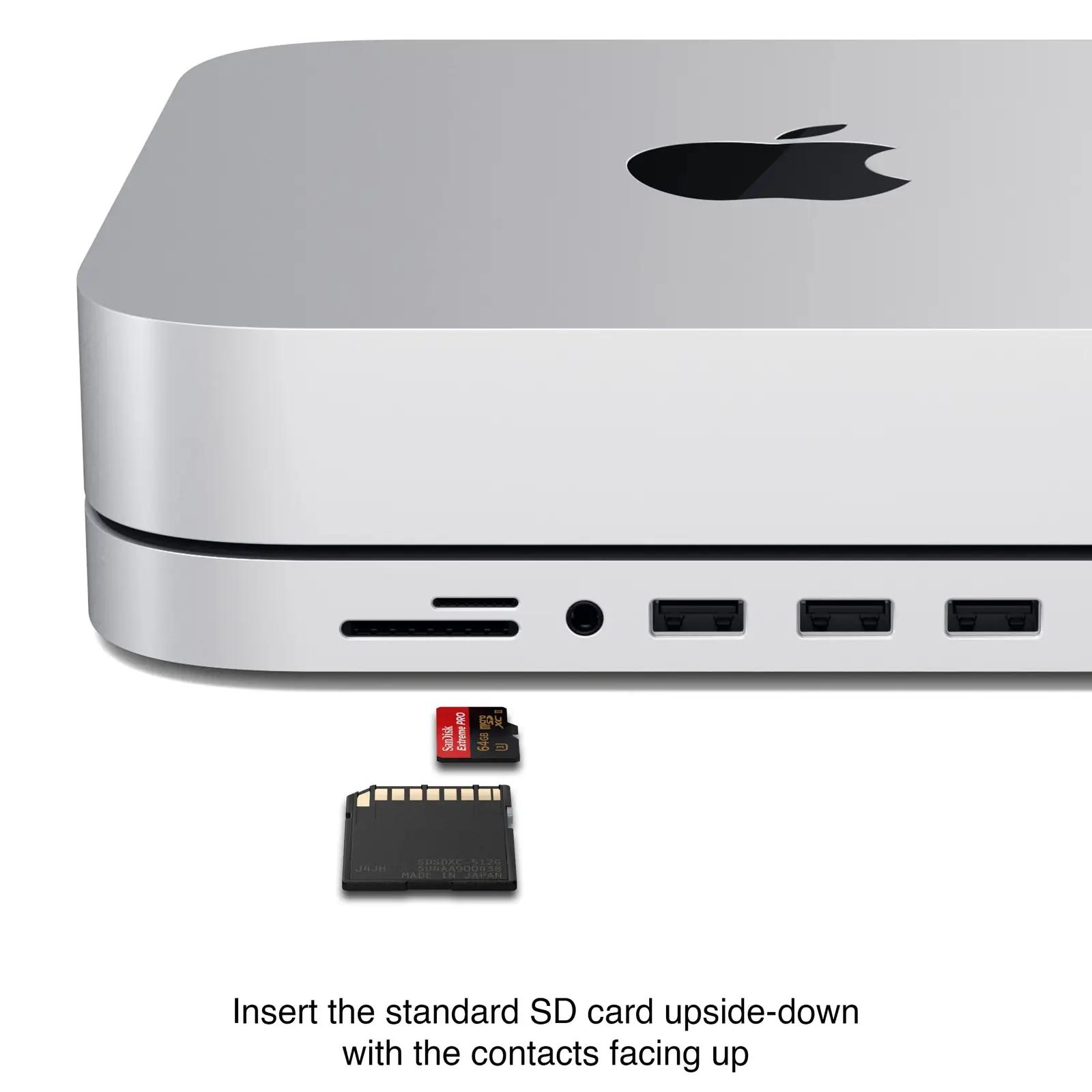 SATECHI alumiiniumist USB-C hub ja alus Mac mini jaoks – pakend ja tarvikud