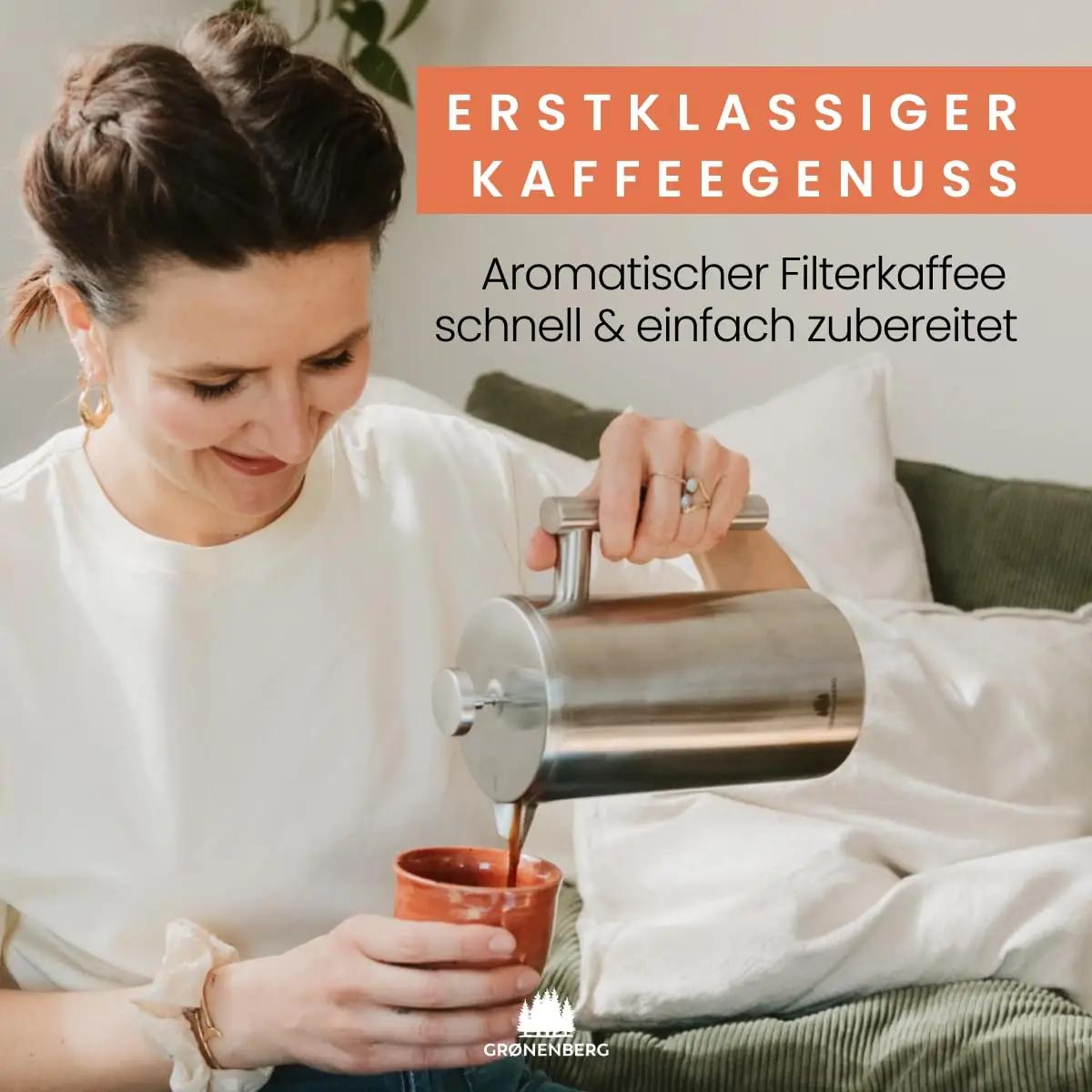 Groenenberg roostevaba French Press termo koos soojahoiuga – detailne vaade