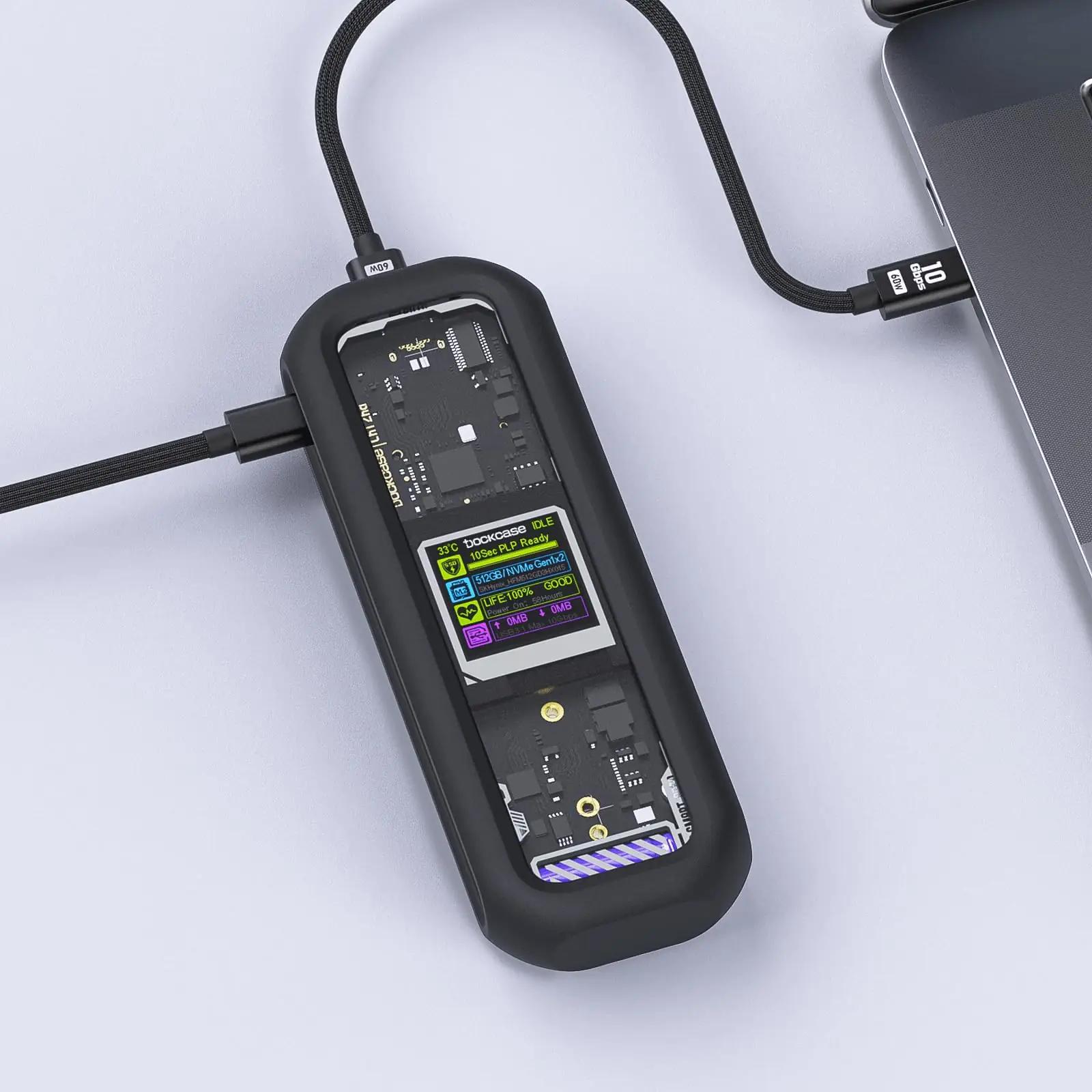 DockCase pehme silikoonkaitse M.2 PLP SSD korpusele — vastupidav – pilt 7