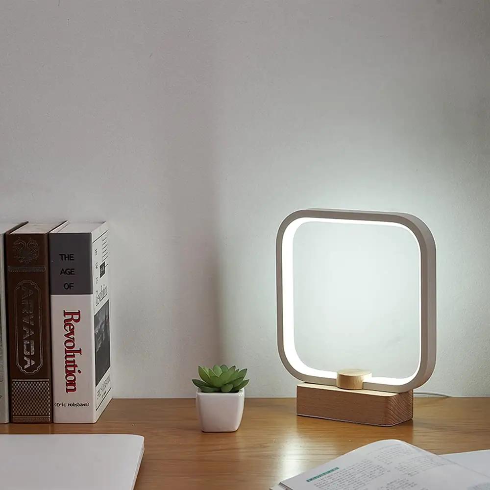 ANLAIBO puidust stiilis LED-laualamp – hämardatav hubasus – kasutusnäide