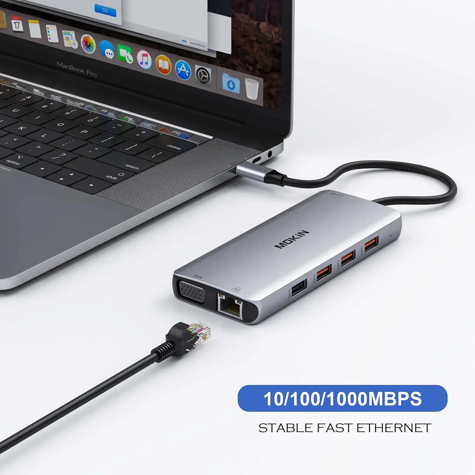 MOKiN mugav USB-C hub – 12-in-1 docking multifunktsioon – pilt 9