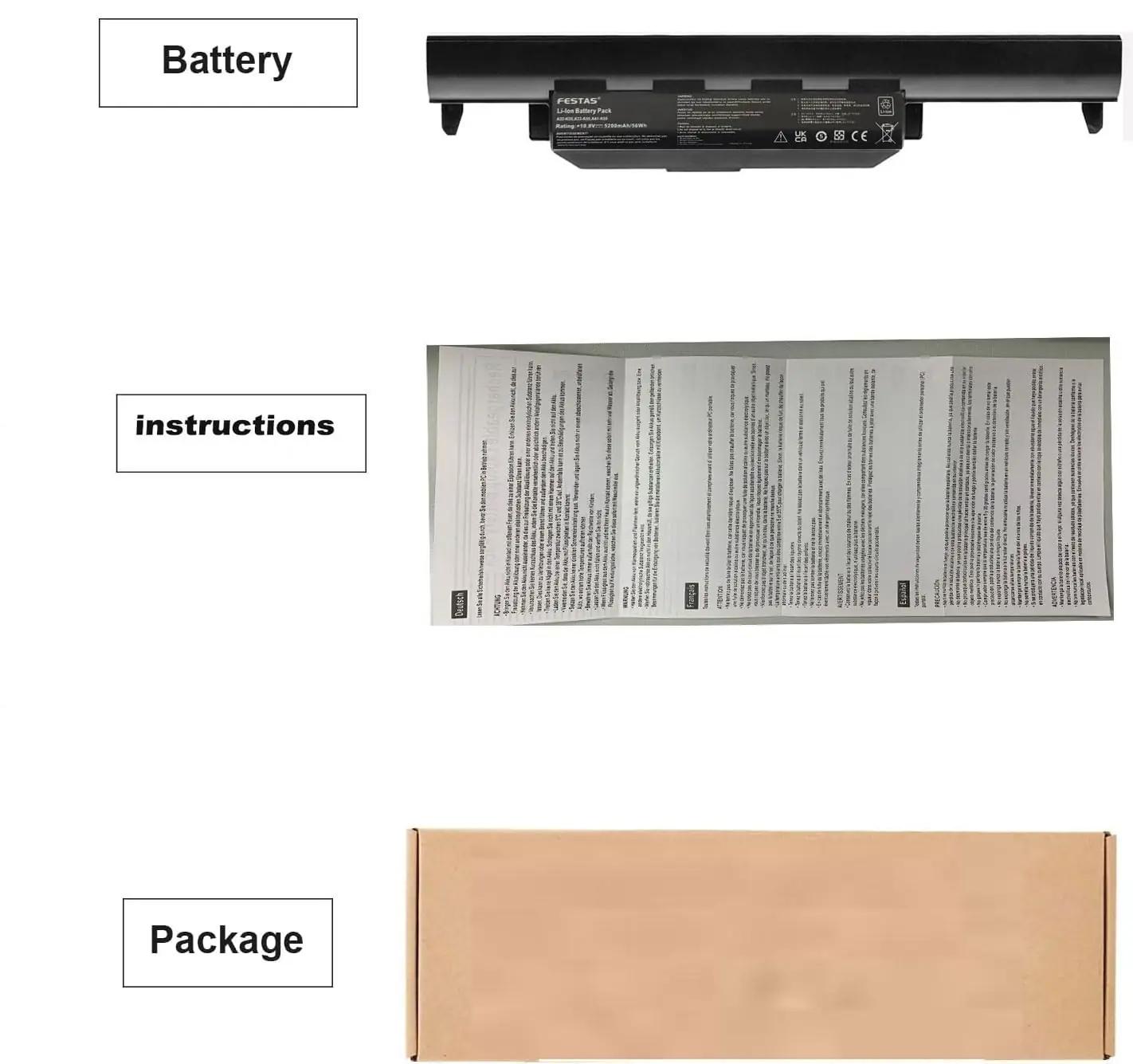 FESTAS vastupidav sülearvutiaku 5200 mAh – asendus ASUSile – pilt 9