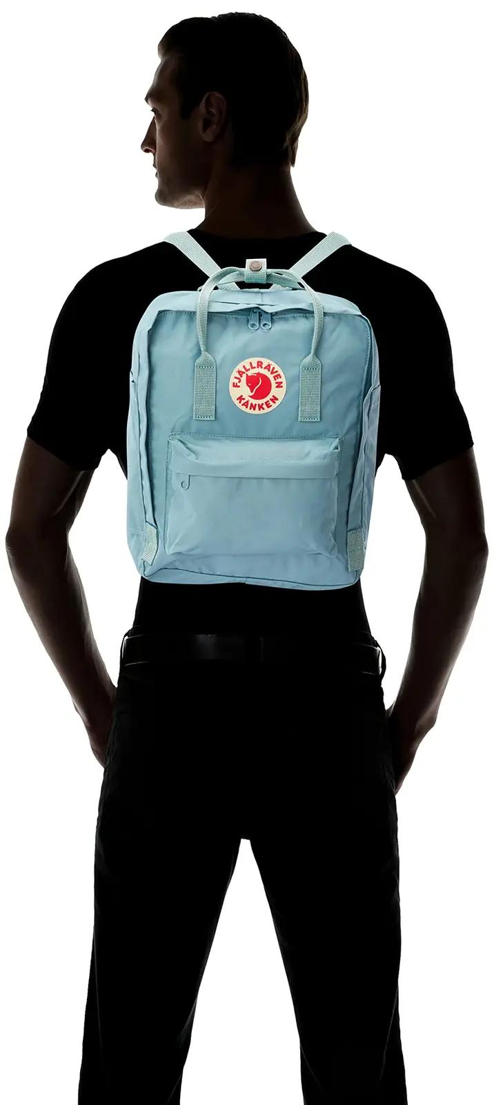 Fjällräven kerge ja vastupidav seljakott – Sky Blue mudel – detailne vaade