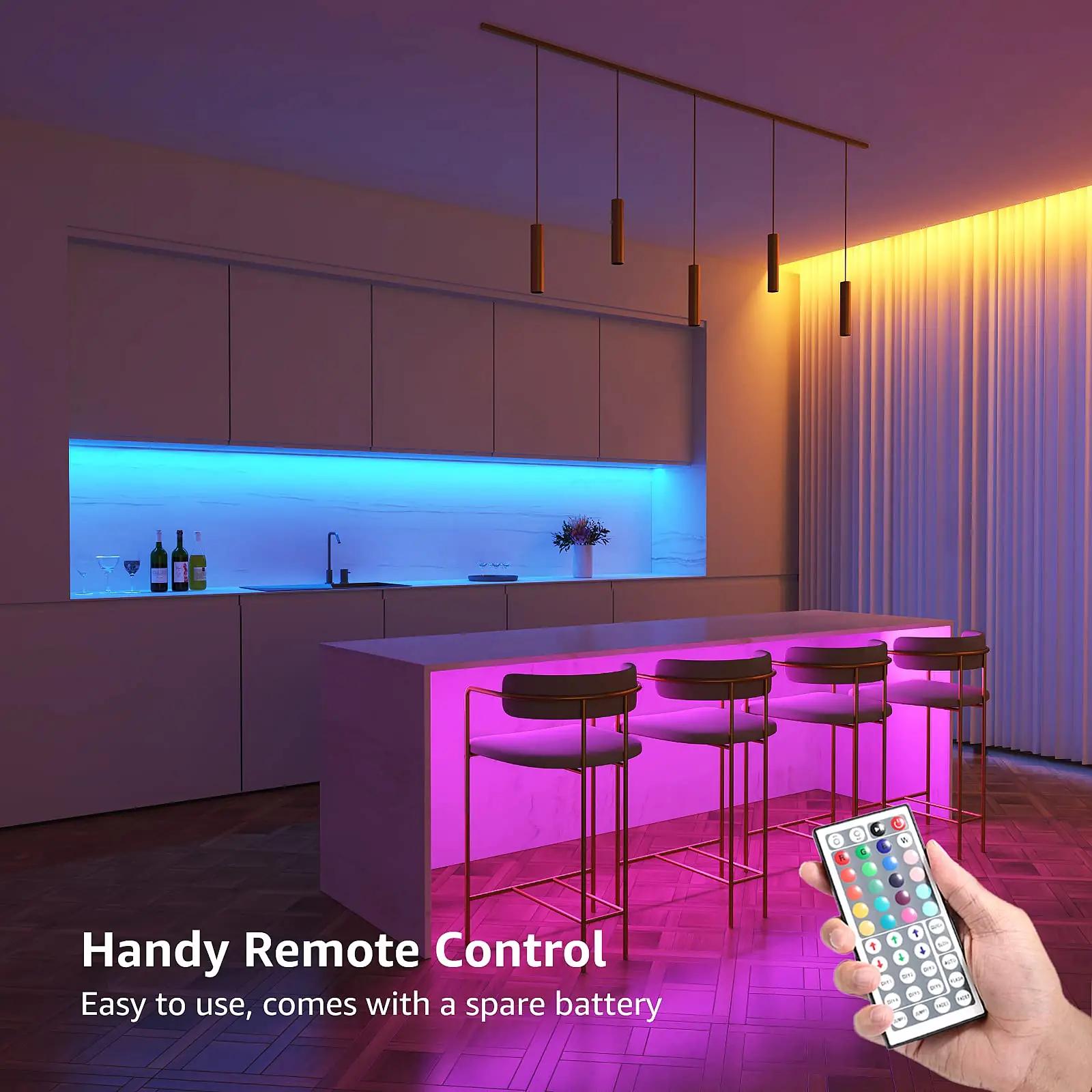 Lepro RGB 20 m painduv LED-riba — värvimuutuv interjöörivalgustus – kasutusnäide