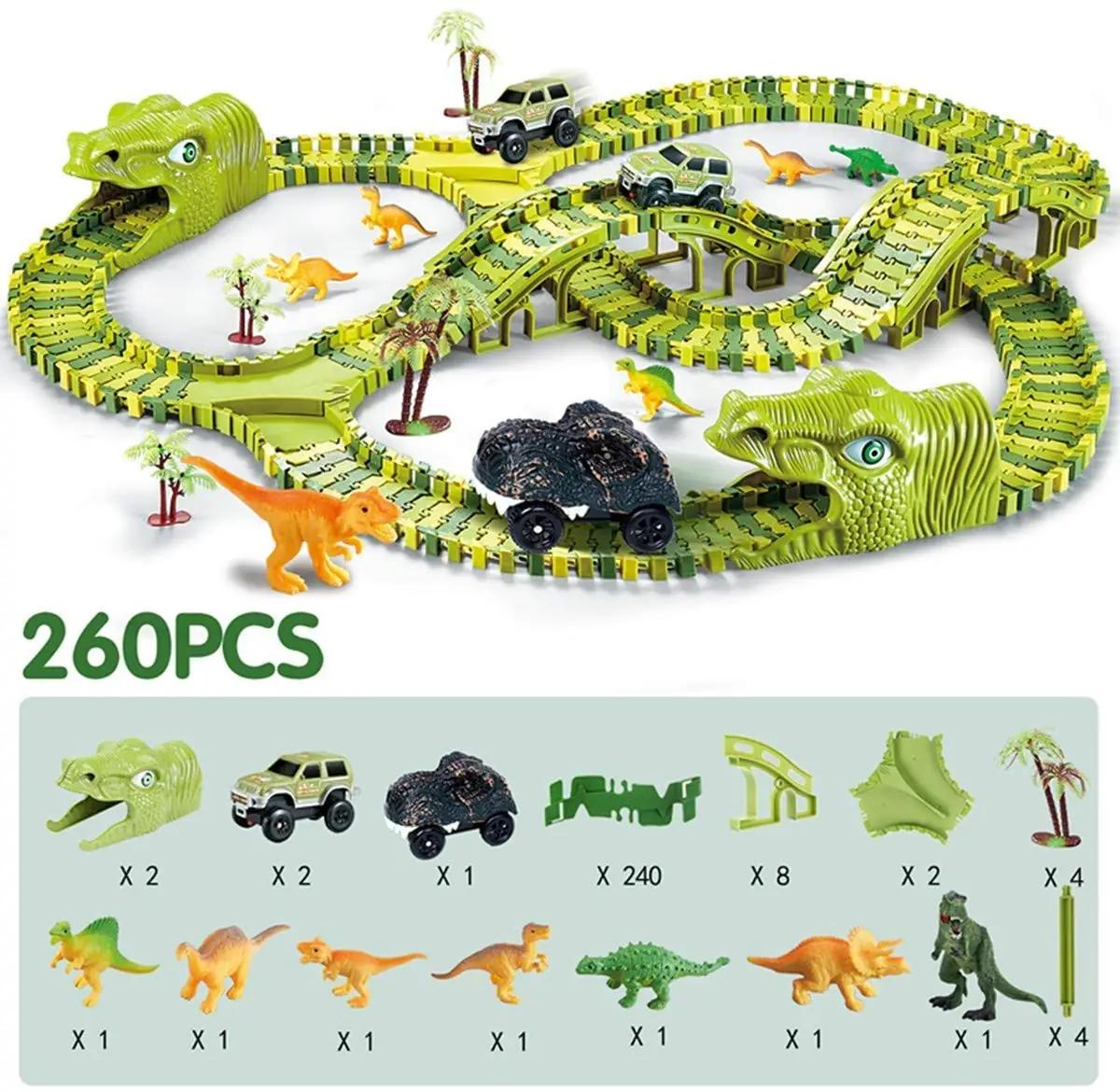 burgkidz värvikas dinosaurus-rada mängukomplekt lastele – lisavaade