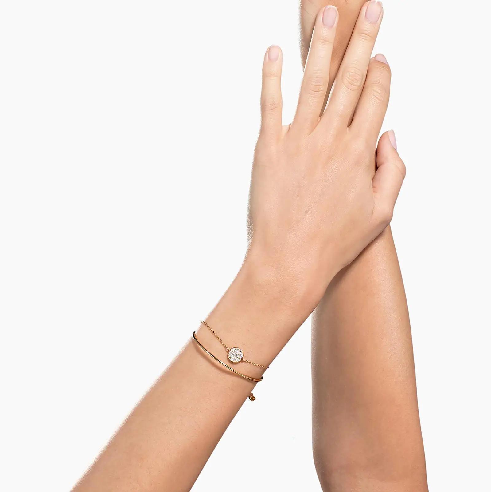 Swarovski roosakuldsest Sublima käevõru – kristalliline elegants – lisavaade
