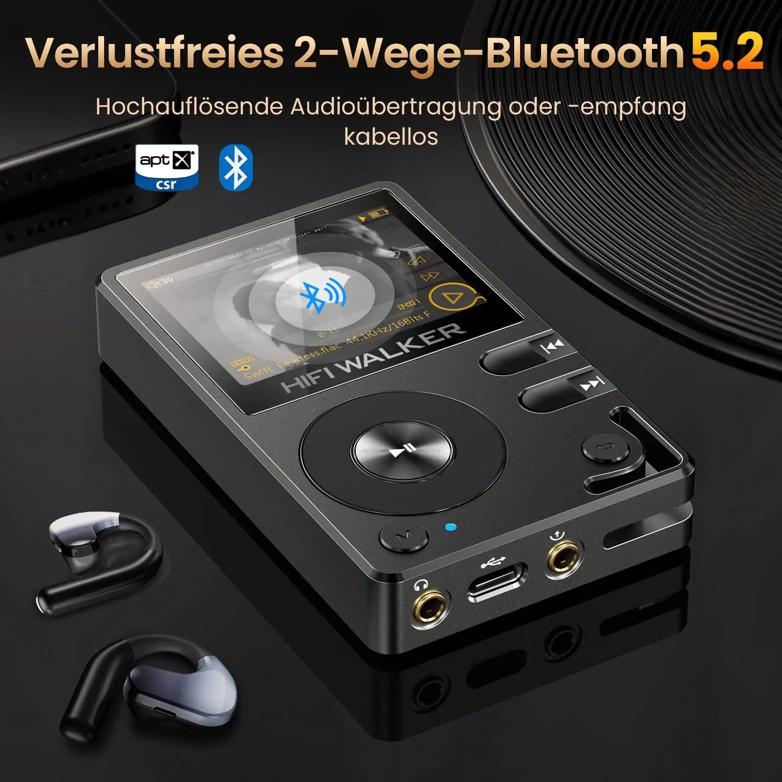 HIFI WALKER kompaktne Hi-Res muusikamängija — kaasaskantav ja – pakend ja tarvikud