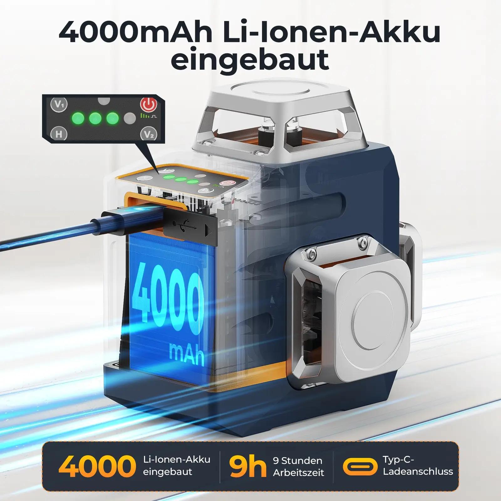 CIGMAN ripats charm: tugev 3×360° roheline laser mõõtmiseks – pilt 9