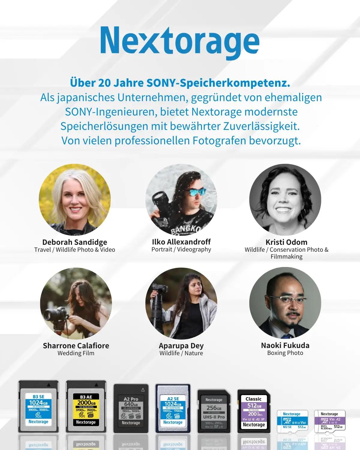 Nextorage 128GB UHS-II SD-kaart – kiire ja töökindel salvestus – pakend ja tarvikud