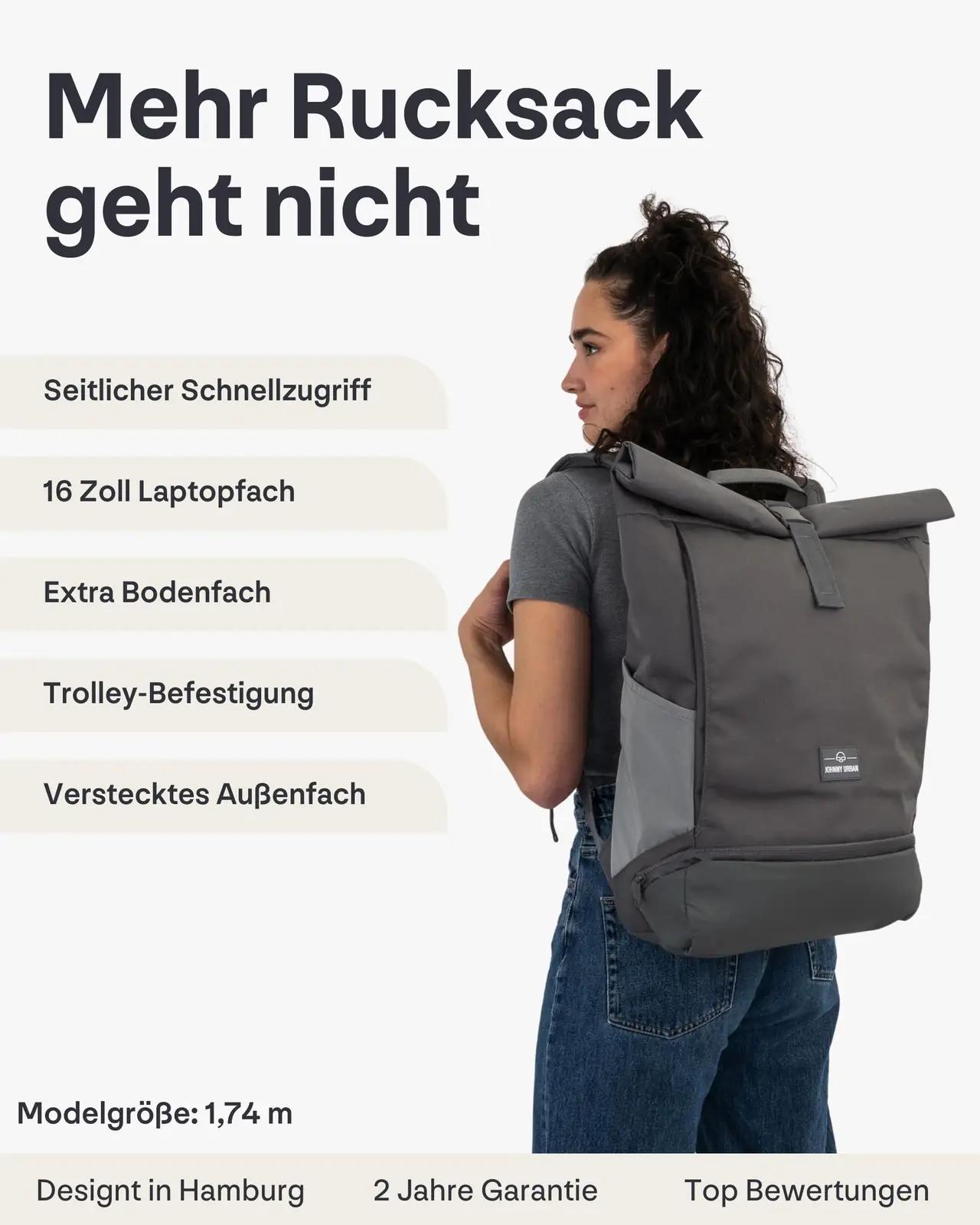 Johnny Urban veekindel rolltop-kott tööle ja ülikooli – detailne vaade