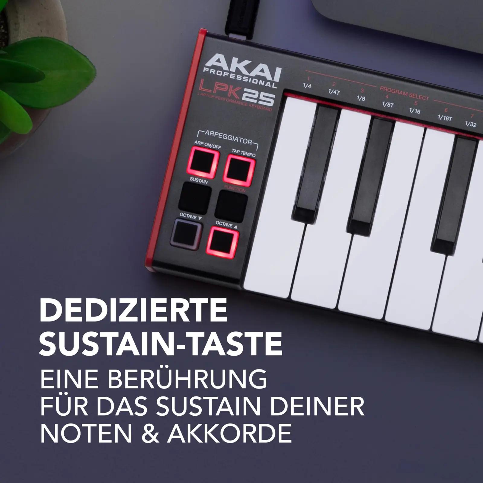 Akai Professional kompaktne USB-MIDI klaver – lisavaade