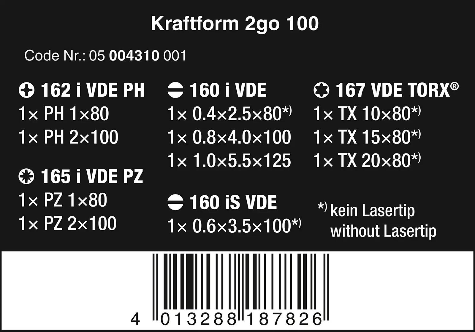 Wera tööriistakomplekt tekstilises kotis — kompaktne 11-osaline – detailne vaade