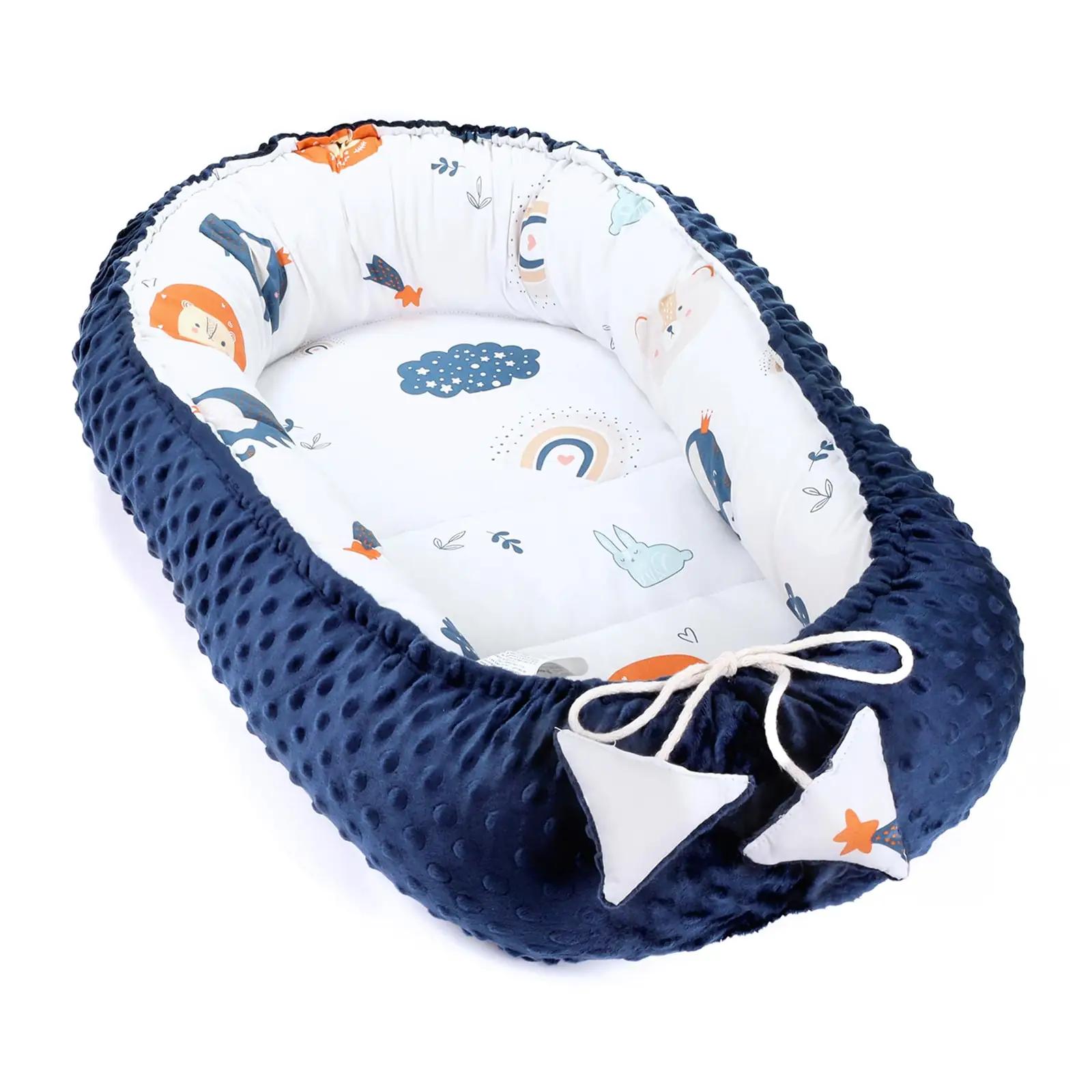 Totsy Baby pehme minky babynest – soe magamiskorv 50×90