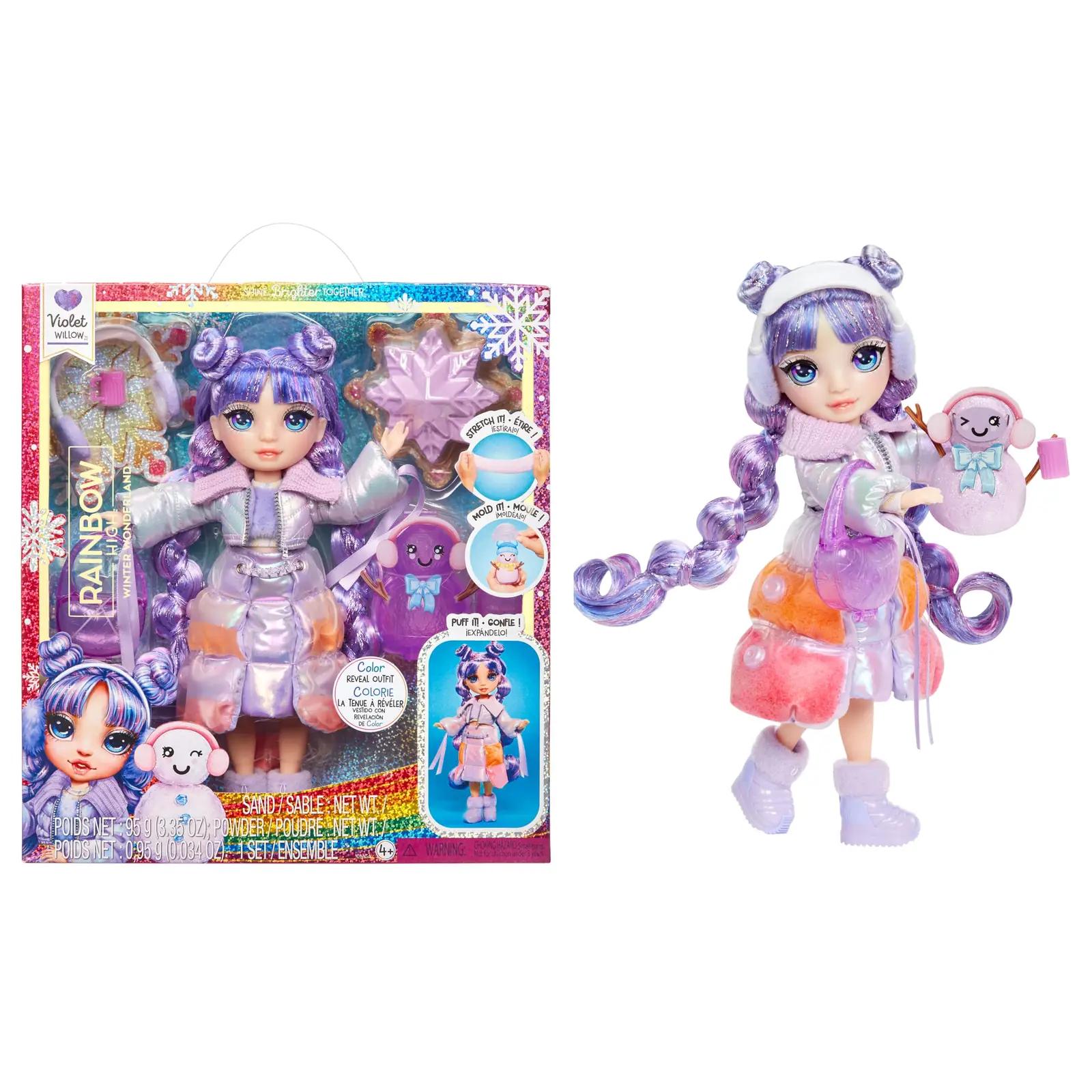 Rainbow High lillakas moe-nukk 28 cm – talvine mänguasi