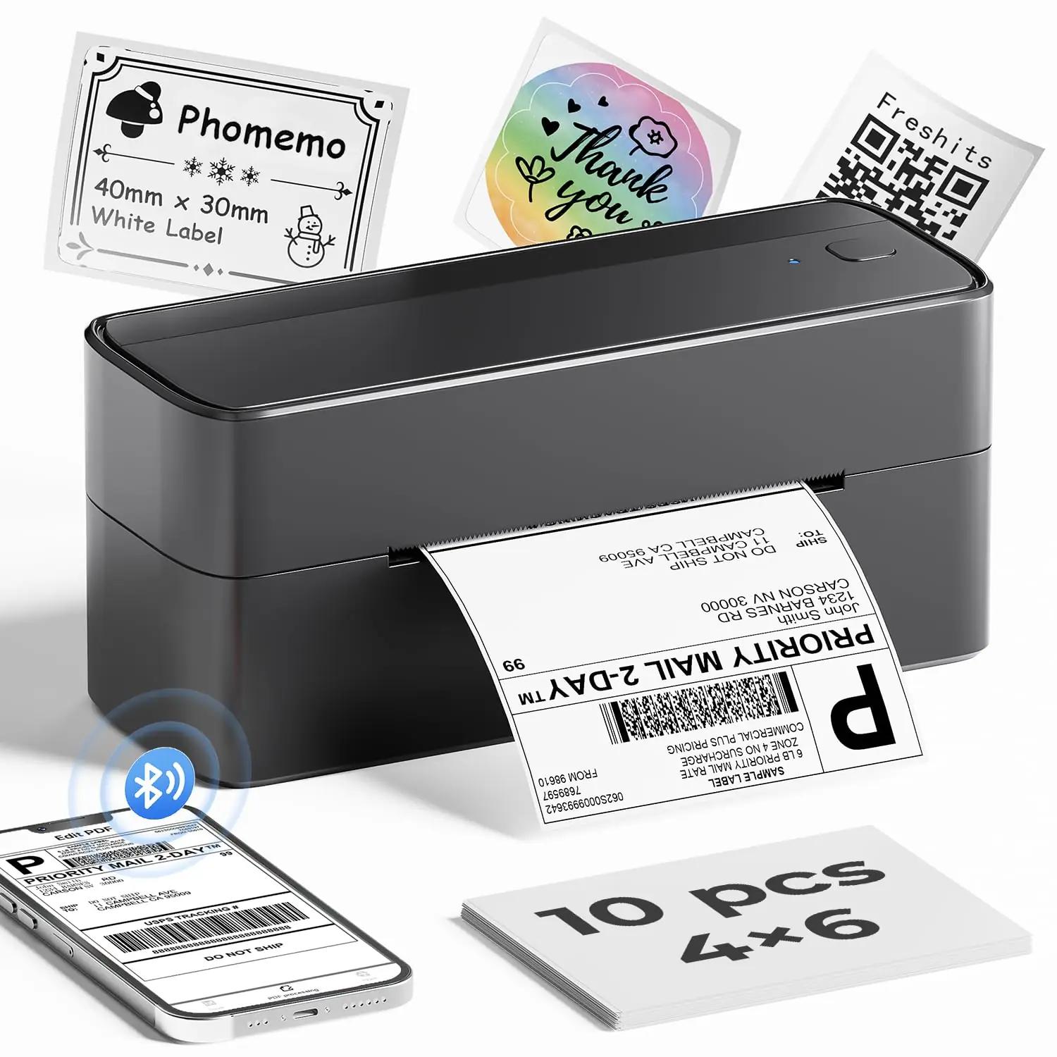 Phomemo nutikas termoprinter — mobiilne 4×6 etikettide trükkimine