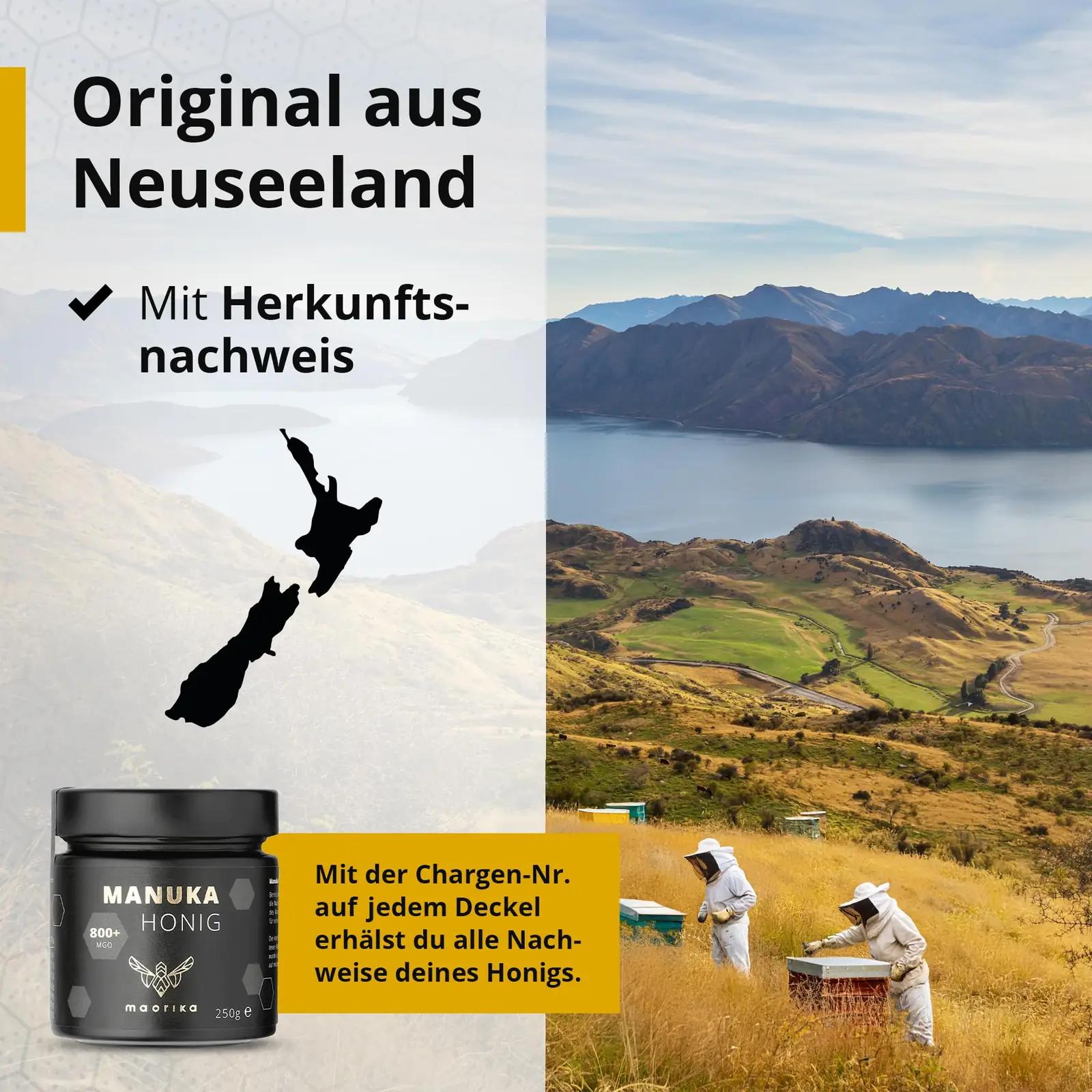maorika Manuka mesi 800 MGO 250 g – naturaalne kingiidee – detailne vaade