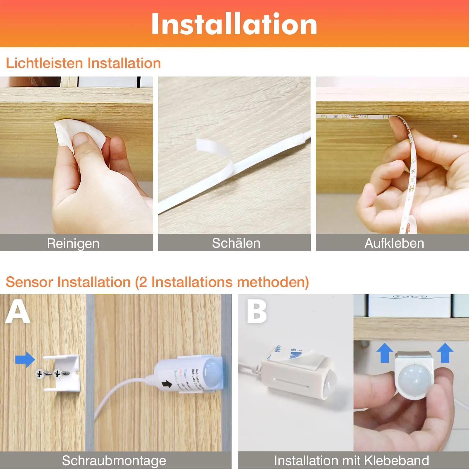 WOBANE soe LED-riba 5m liikuva valgusanduriga ja – lisavaade