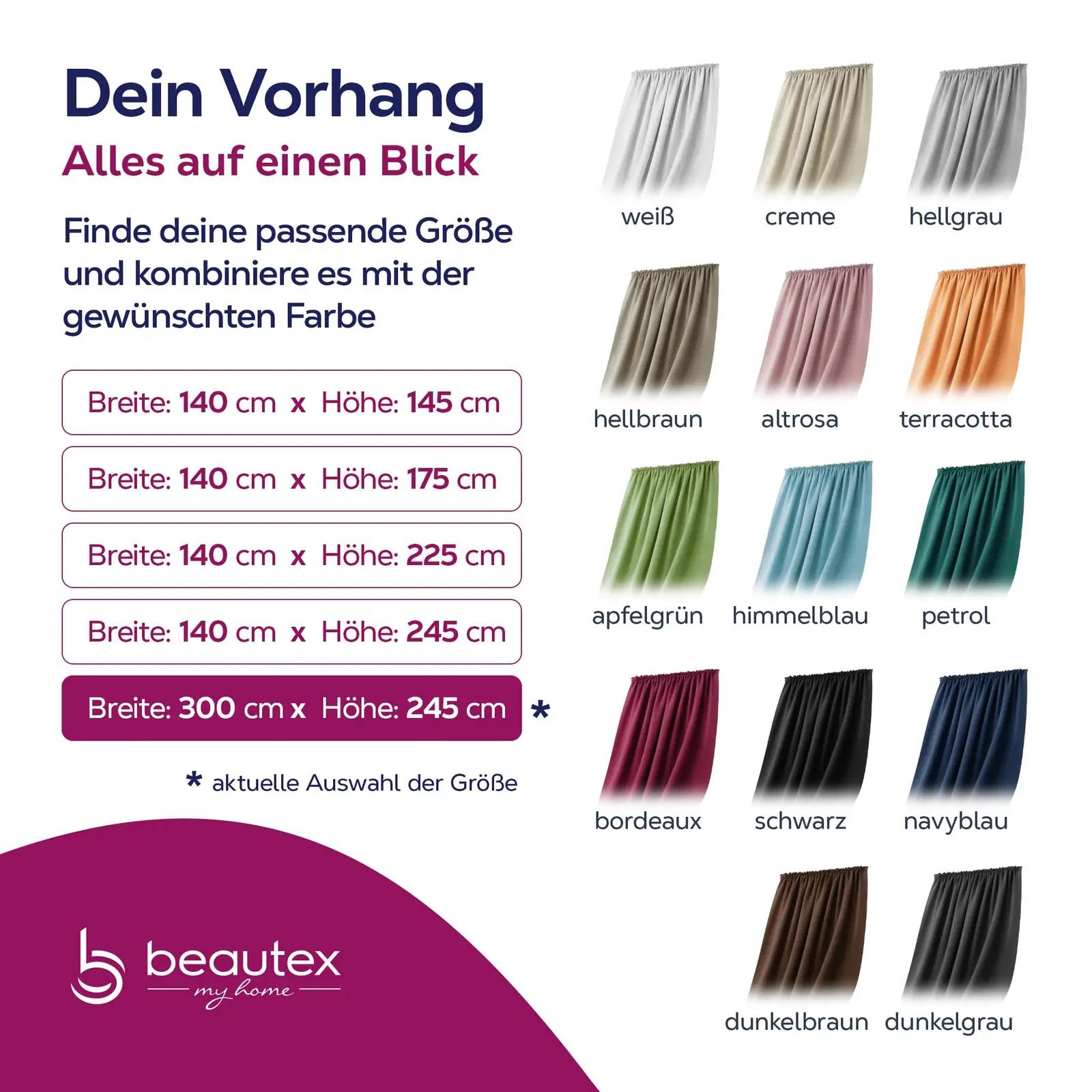 BEAUTEX paks ja musta-halli rulookardin 245×300 cm — valguse – pilt 7