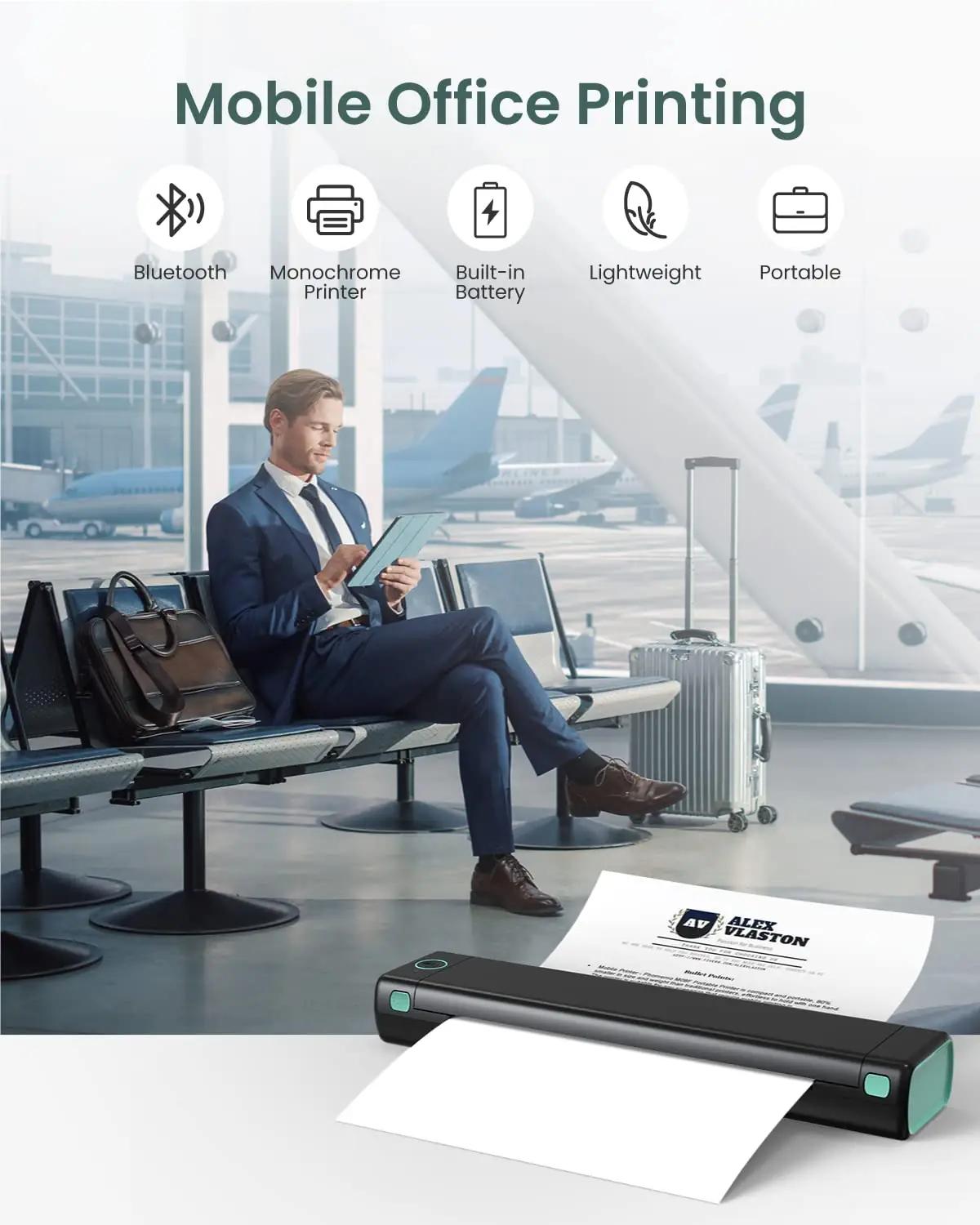 Phomemo kantav termoprinter M08F – A4 mobiilne trükk – kasutusnäide