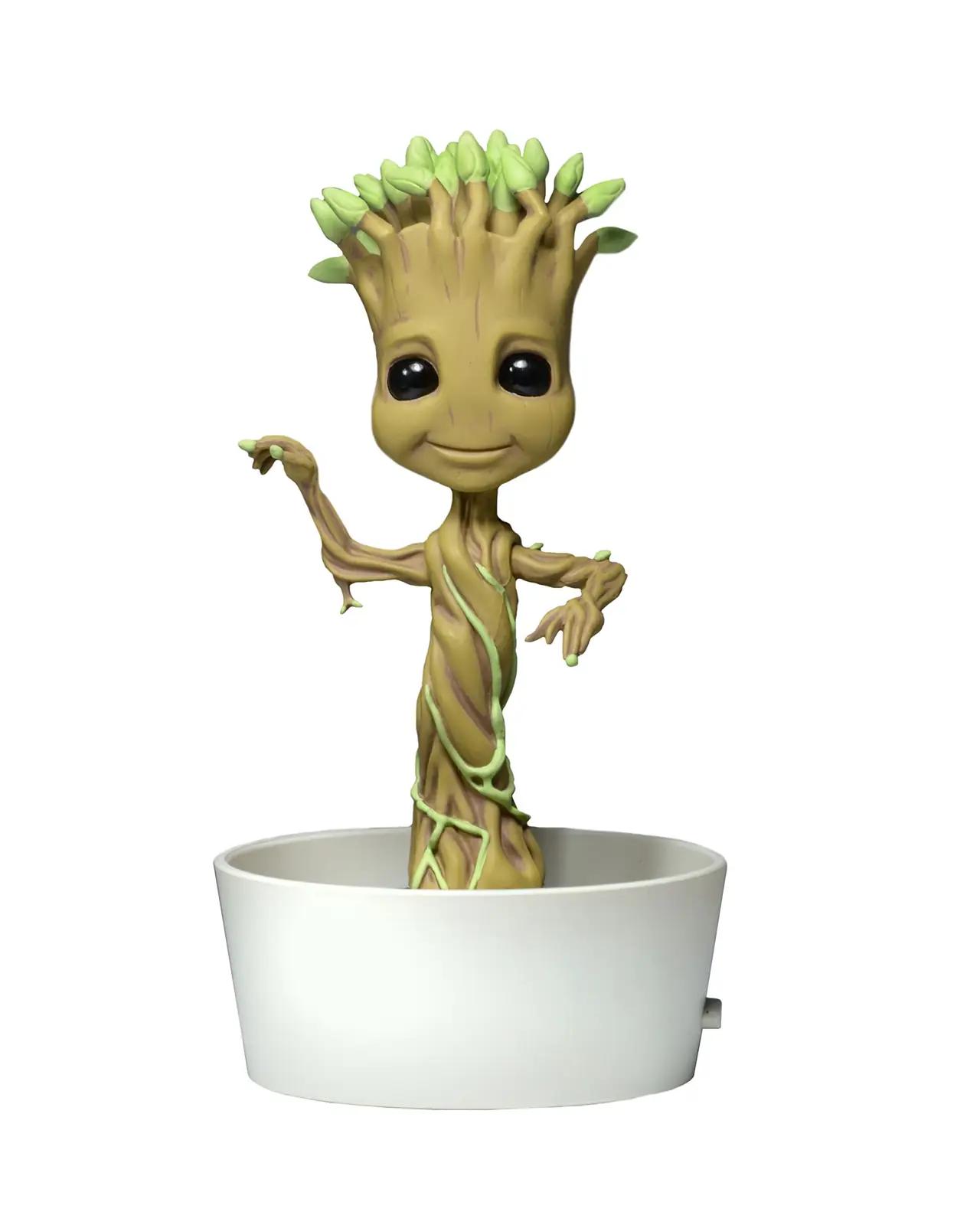 NECA Baby Groot päikeseenergial töötav tantsiv ripats charm 15 cm – detailne vaade