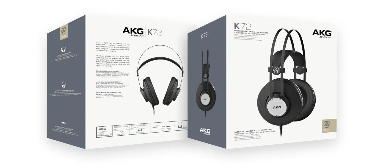 AKG stuudiokõrvaklapid K72 – kerge ja suletud disainiga kuulamine – pilt 10
