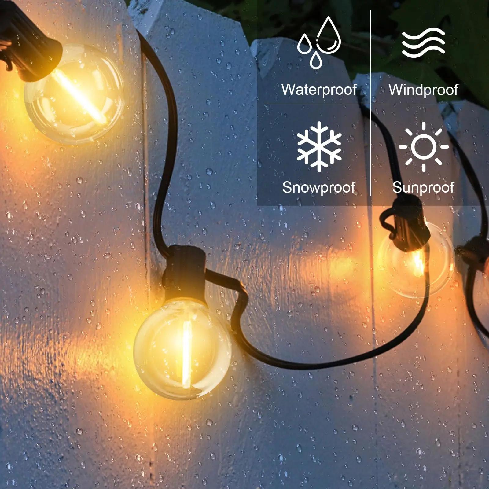 GLUROO õue LED 30 m G40 valgustusahel (veekindel) – detailne vaade