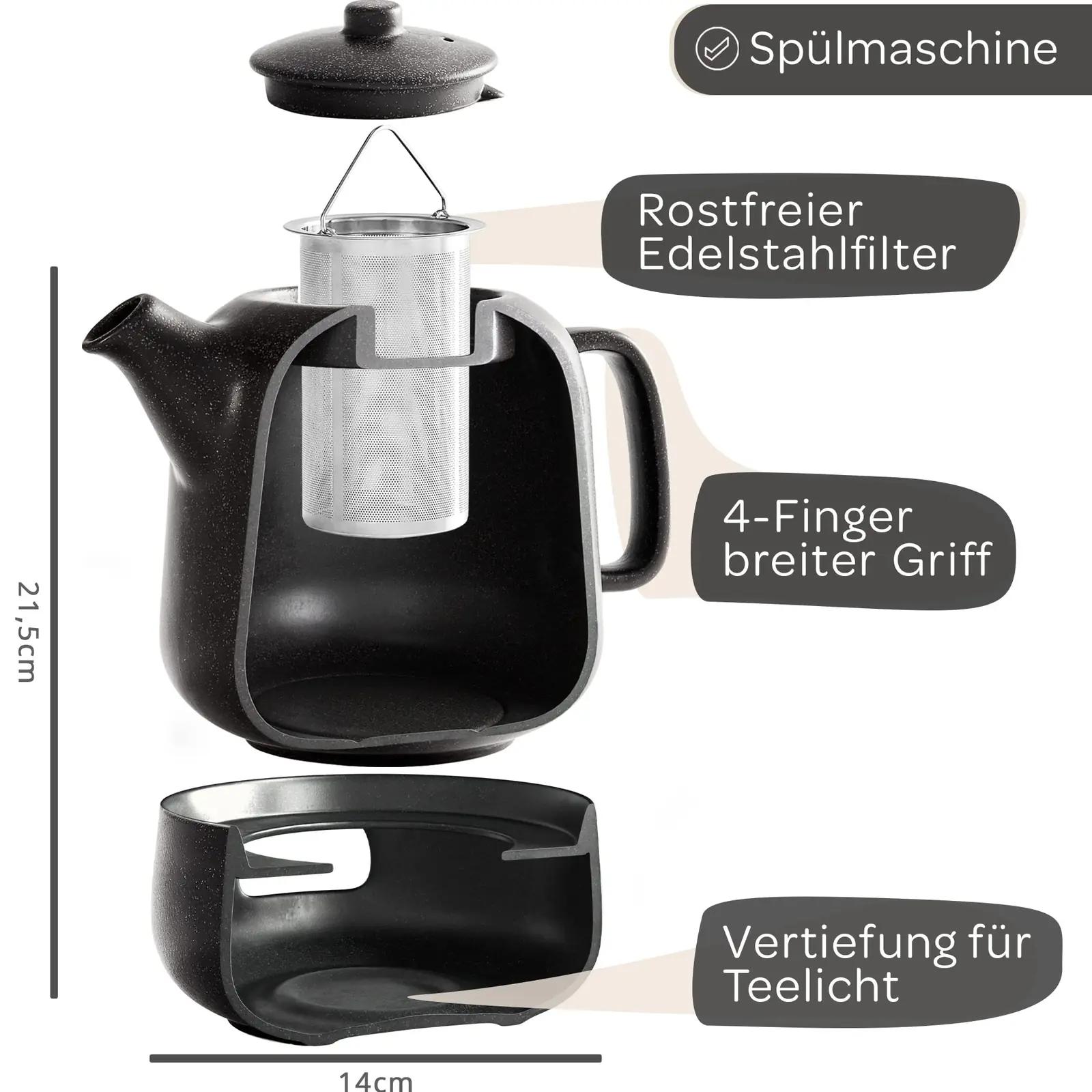 Steinzeit keraamiline teekann 1,3 l koos stövcheniga – pilt 7