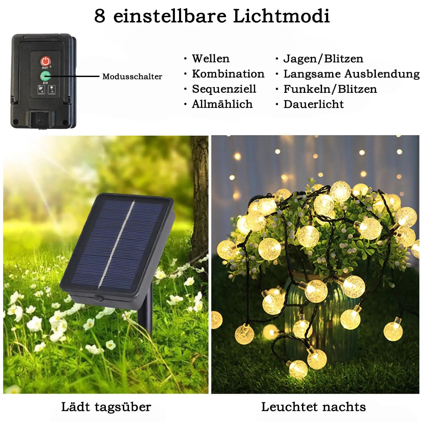 BUONTEMPO päikesevalgusega 17 m dekoratiivne LED aialamp – lisavaade
