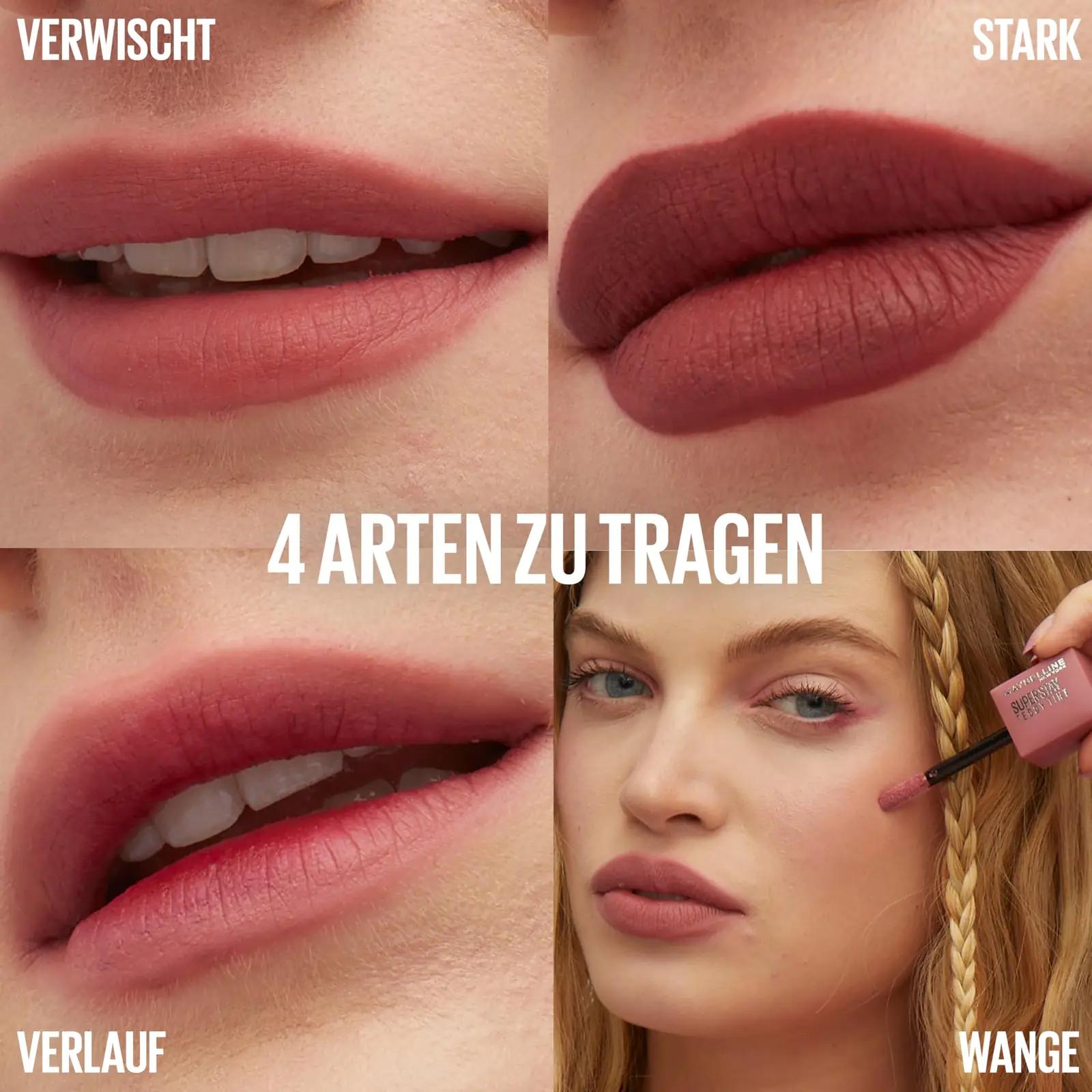 MAYBELLINE pehme matt huulepulk – nude toon Current Mood – kasutusnäide