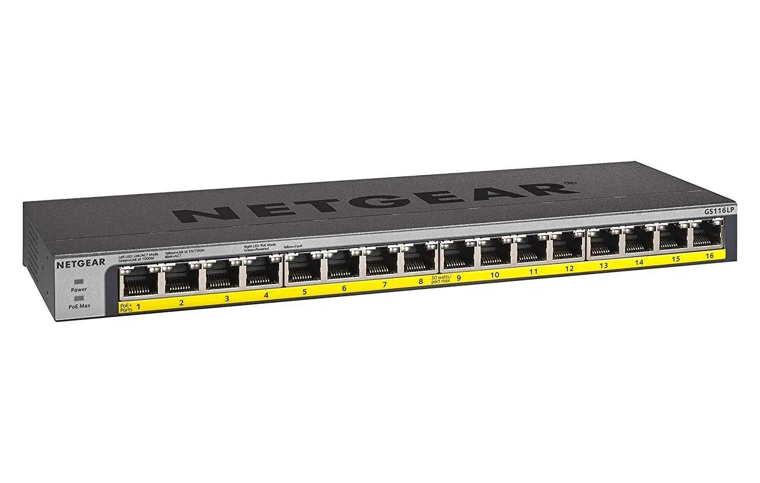 NETGEAR vastupidav PoE+ 16-port Gigabit lüliti – 76W