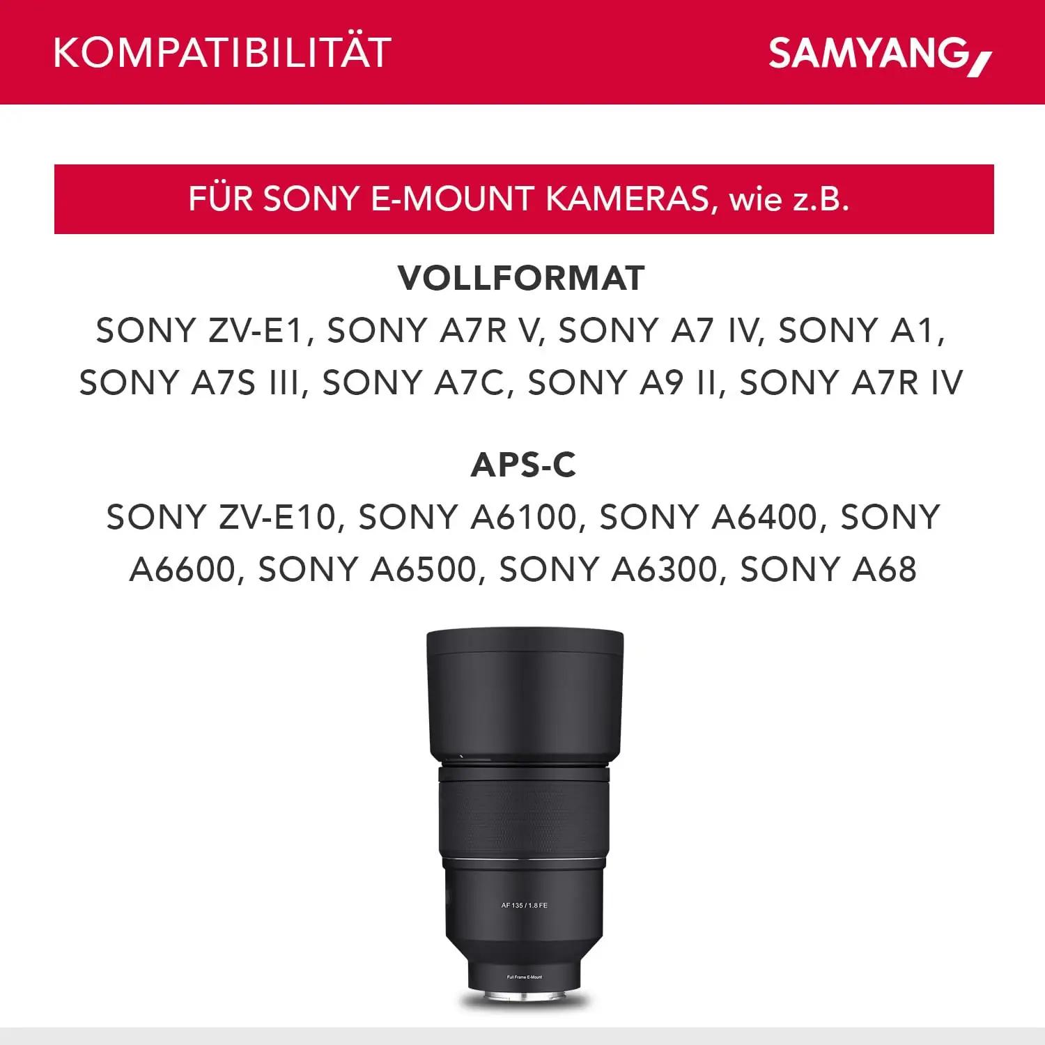 SAMYANG terav F1.8 135mm teleobjektiiv Sony FE jaoks – pilt 8