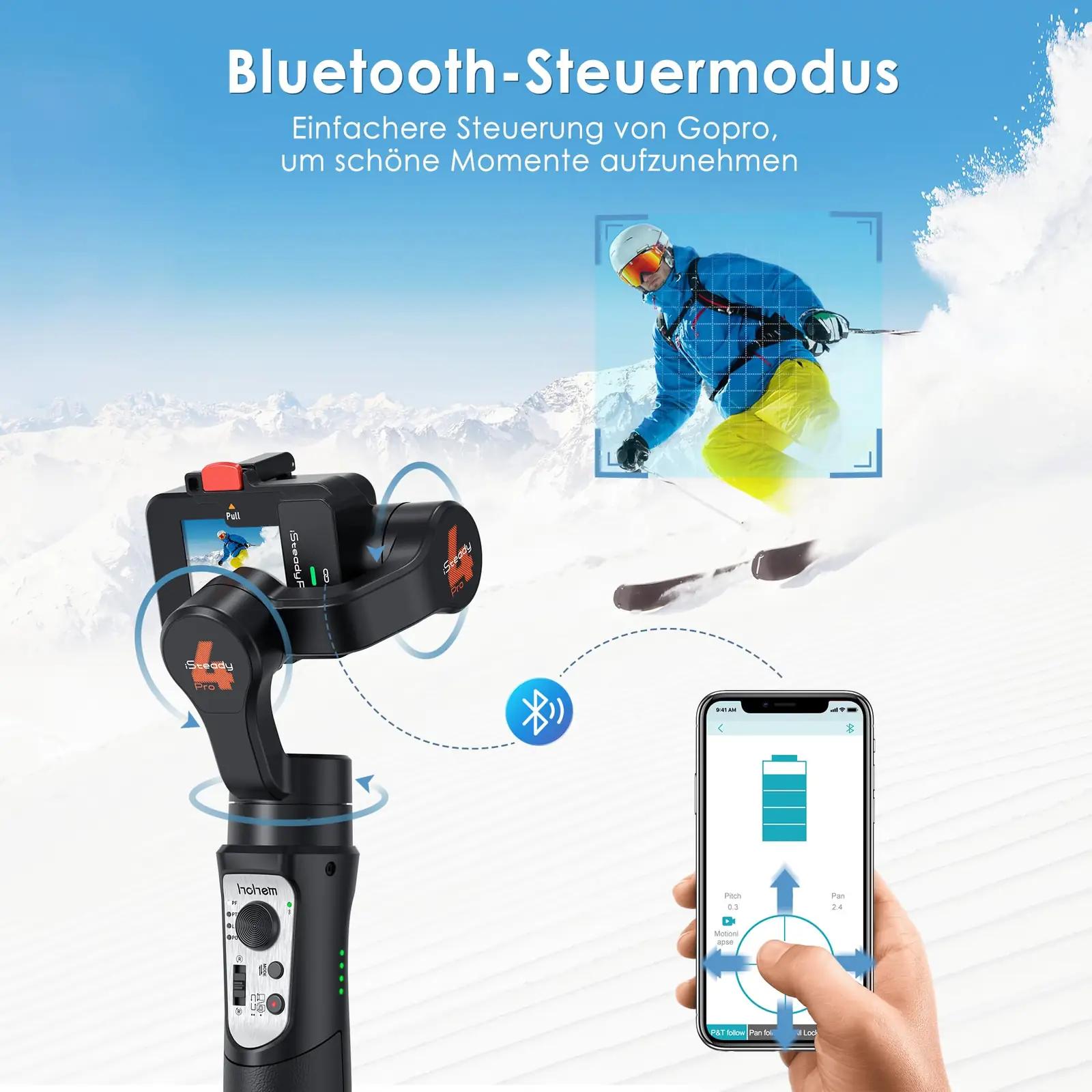 hohem iSteady Pro4 stabiilne gimbal action-kaamerale — IPX4 – pakend ja tarvikud