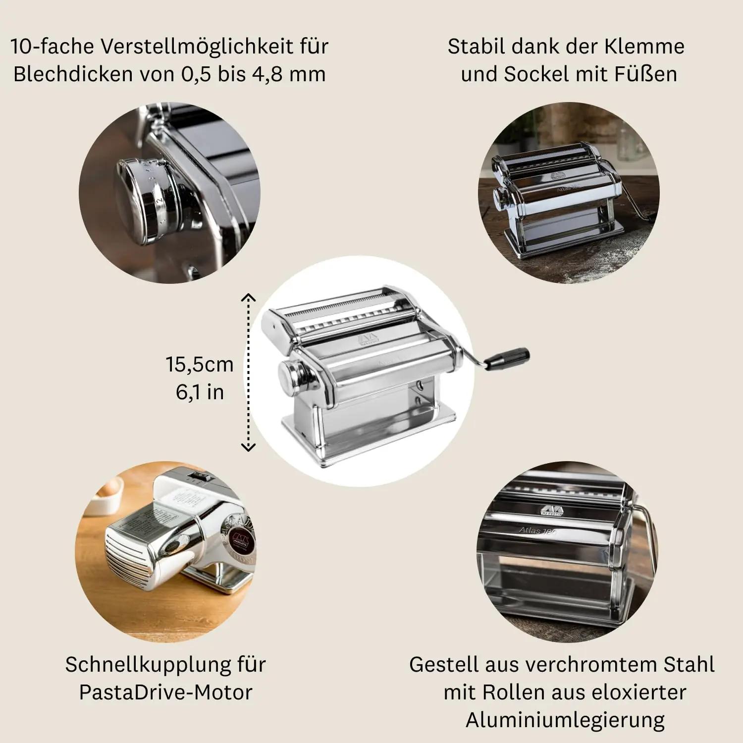 MARCATO Atlas 180 steelist pastamasin — vastupidav ja – pilt 7