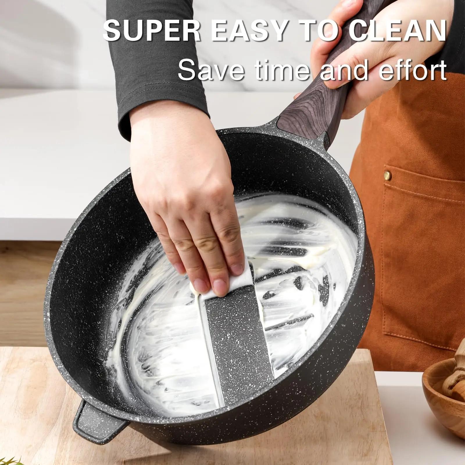 Kordisen graniitpannu 30 cm — tervislik non-stick kaanega – kasutusnäide