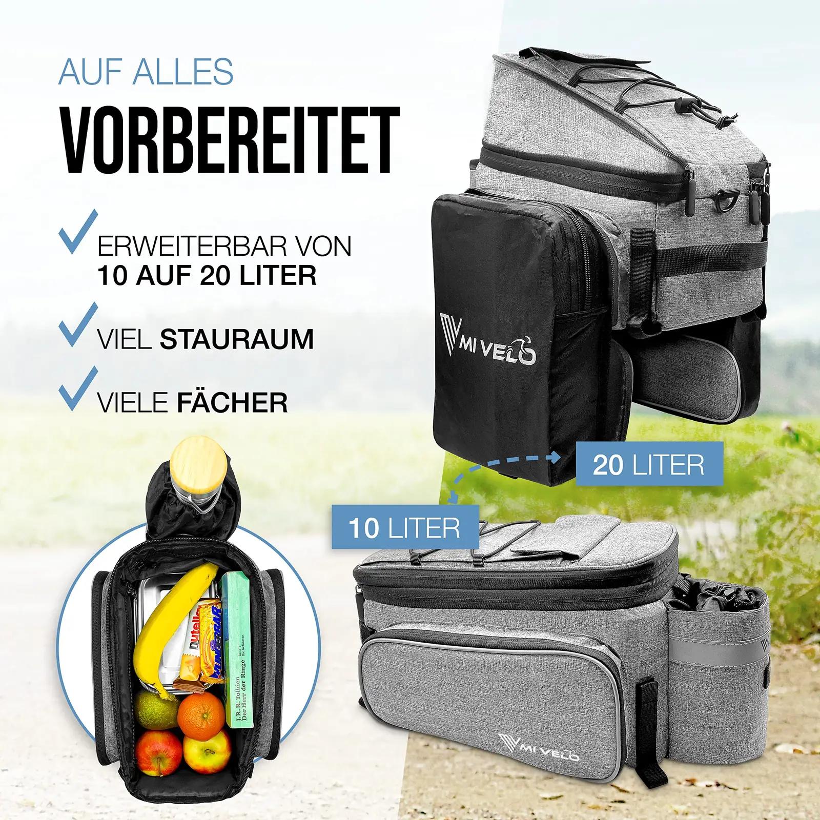 MIVELO veekindel jalgrattakott 20L — praktiline ja vastupidav – pakend ja tarvikud